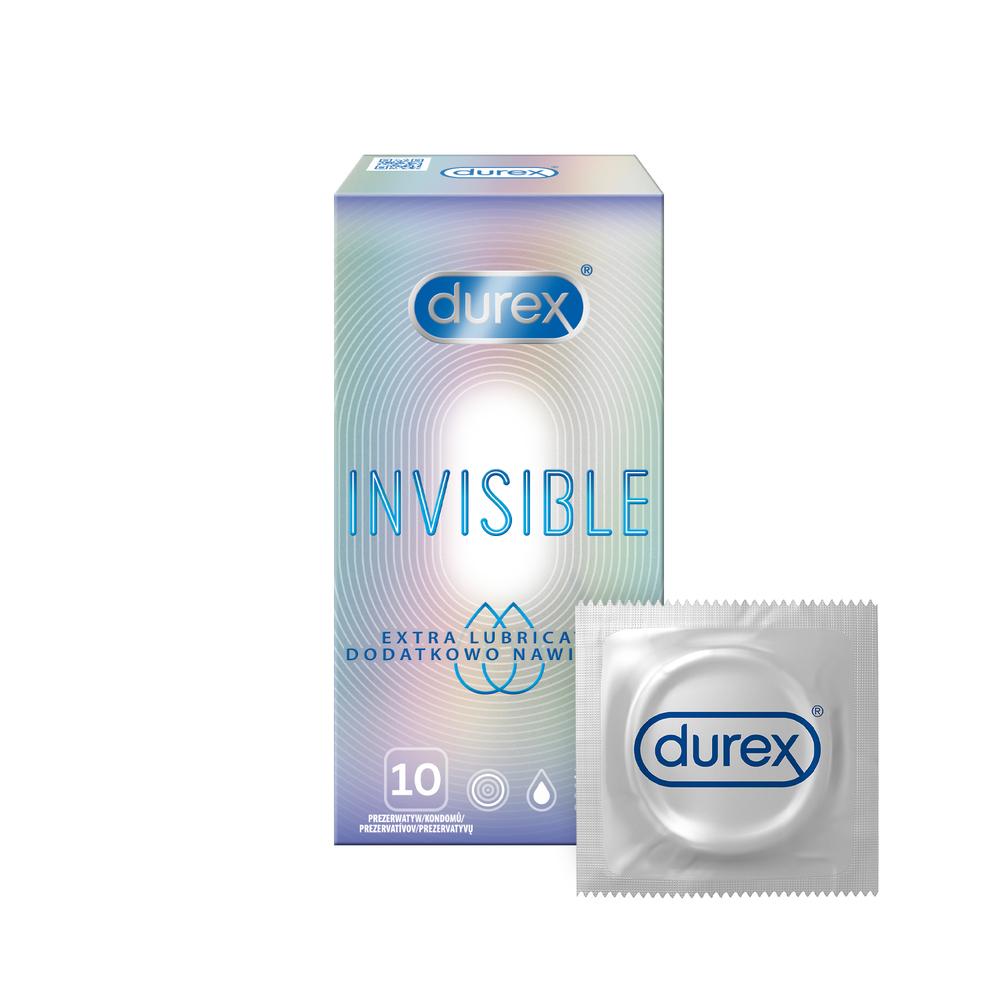 Durex Invisible Extra Lubricated kondomy 10ks