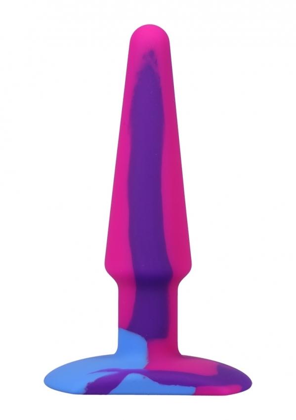 A-play - Groovy Anální kolík 12 cm - růžová/fialová/modrá