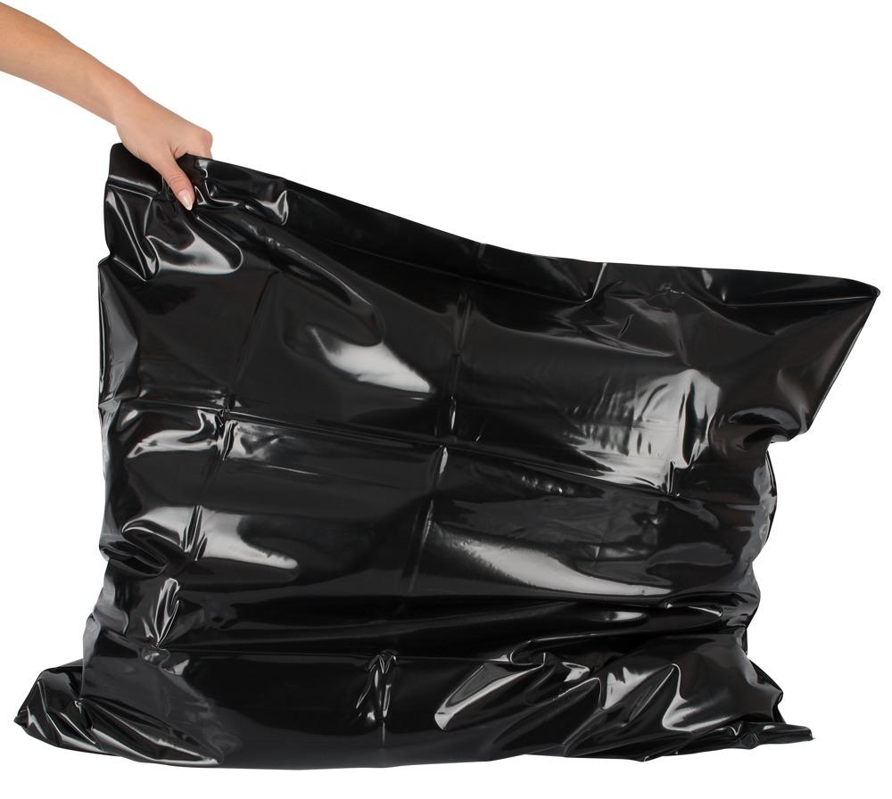 Fetish Lakované ložní prádlo - PVC povlak na polštář 80x80 cm - černý - Image 2