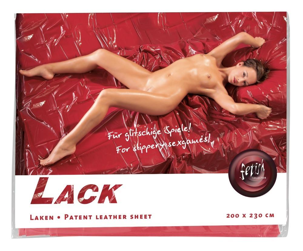 Fetish Lakované ložní prádlo - PVC prostěradlo 200x230 cm - červená - Image 4