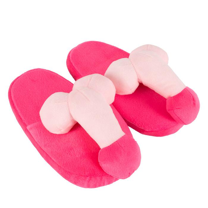 Penis Plyšové bačkory - růžové