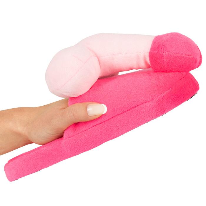 Penis Plyšové bačkory - růžové - Image 2
