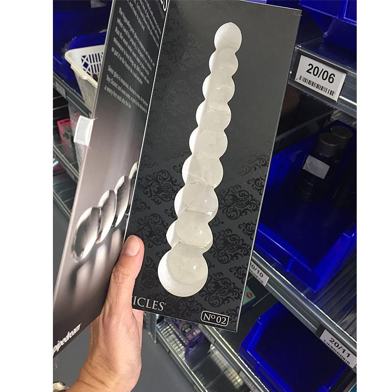 Icicles No 2 oboustranné skleněné dildo