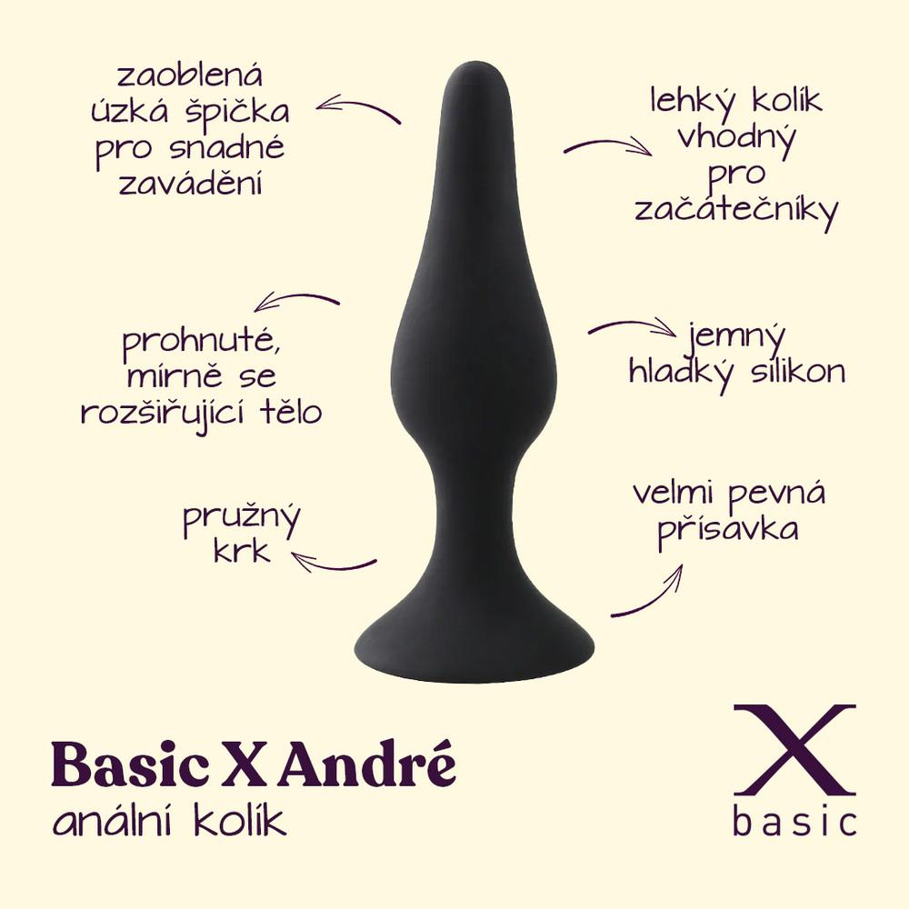 BASIC X   André anální kolík  vel. M  černý - Image 2