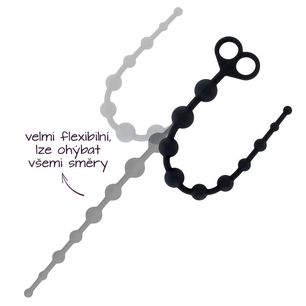 BASIC X anální šňůra černá