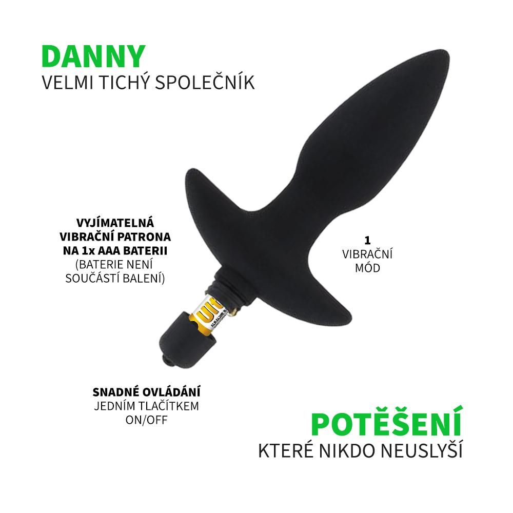 BASIC X Danny vibrační anální kolík černý