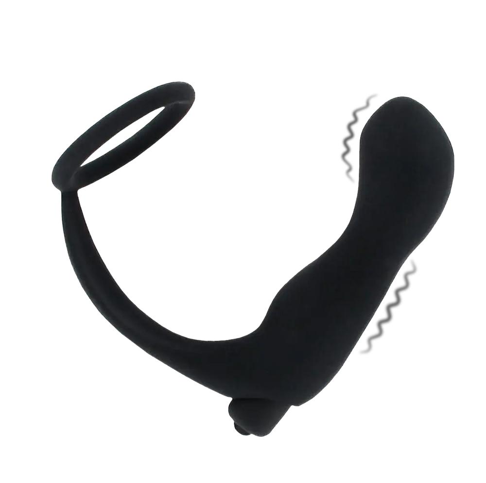 BASIC X vibrační anální kolík s erekčním kroužkem