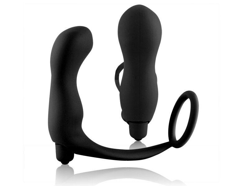 BASIC X vibrační anální kolík s erekčním kroužkem