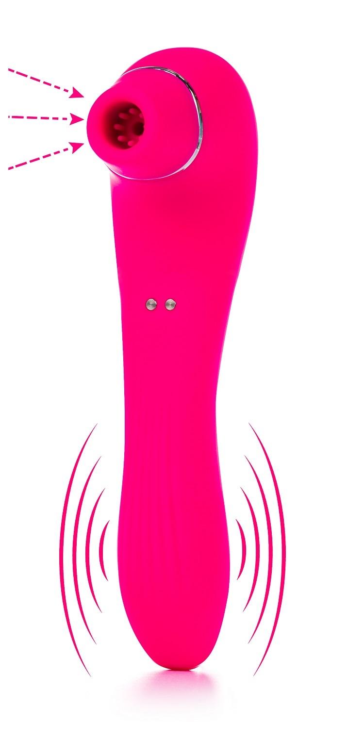 Romant Suction 2v1 stimulátor a vibrátor růžový