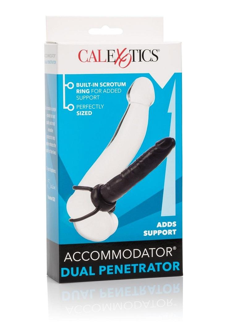 Accommodator Anální Dildo černé - stimulace vaginální i anální najednou - Obrázek 2