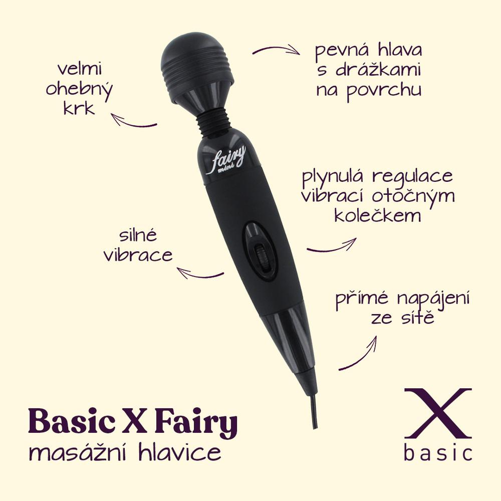 BASIC X Fairy masážní hlavice černá - Image 2