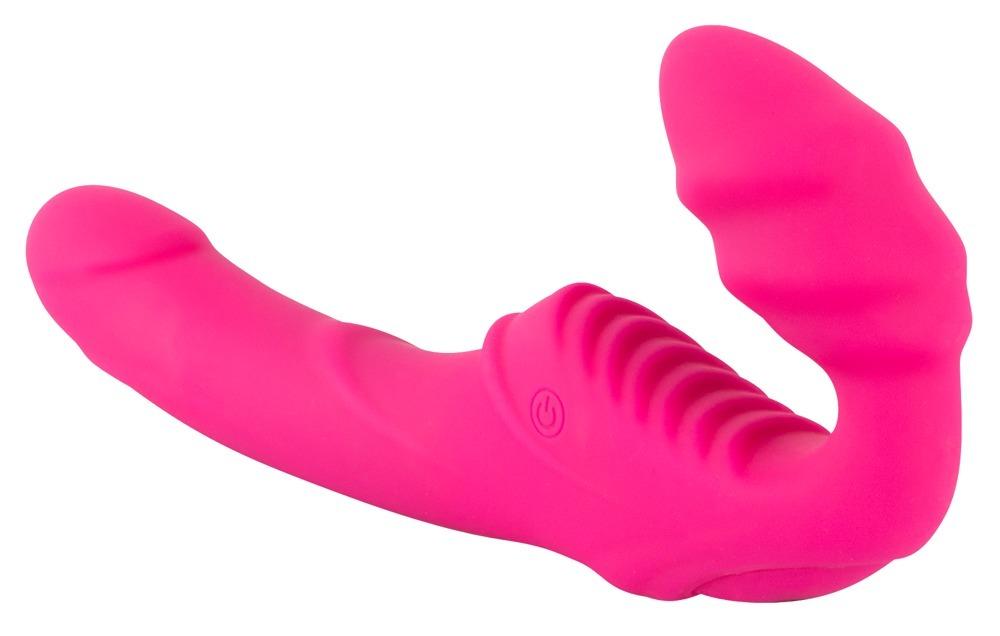 Růžový strapless strap-on vibrátor You2Toys