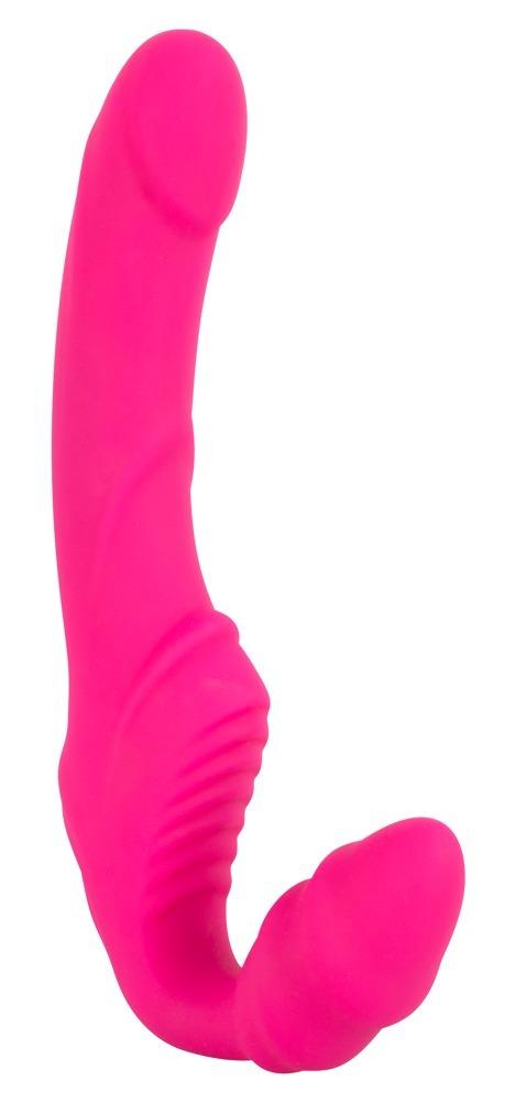 Strapless strap-on Vibrátor - růžový - Obrázek 2