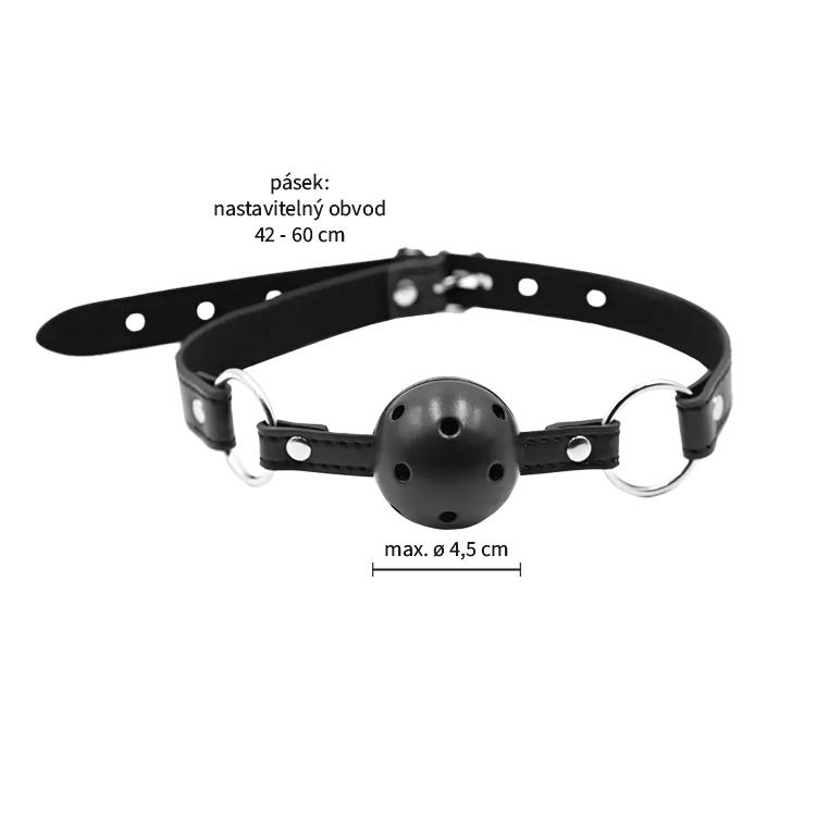 BASIC X prodyšný roubík černý - Obrázek 3