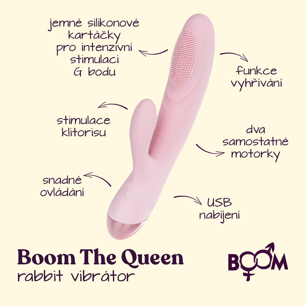 BOOM The Queen rabbit vibrátor růžový - Image 2