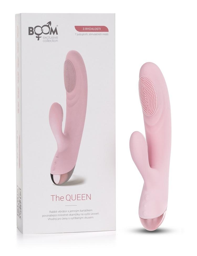 BOOM The Queen rabbit vibrátor růžový