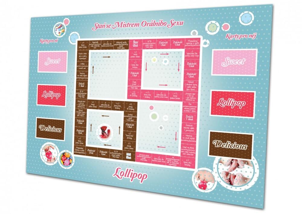Lollipop orální pohlazení Erotická stolní společenská hra