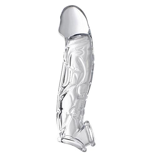 Levně Size Matters Clear Extender Curved Penis Sleeve