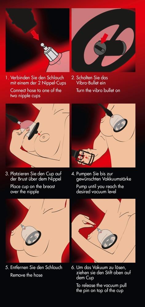 Bad Kitty vakuová pumpa na bradavky s vibračními patronami