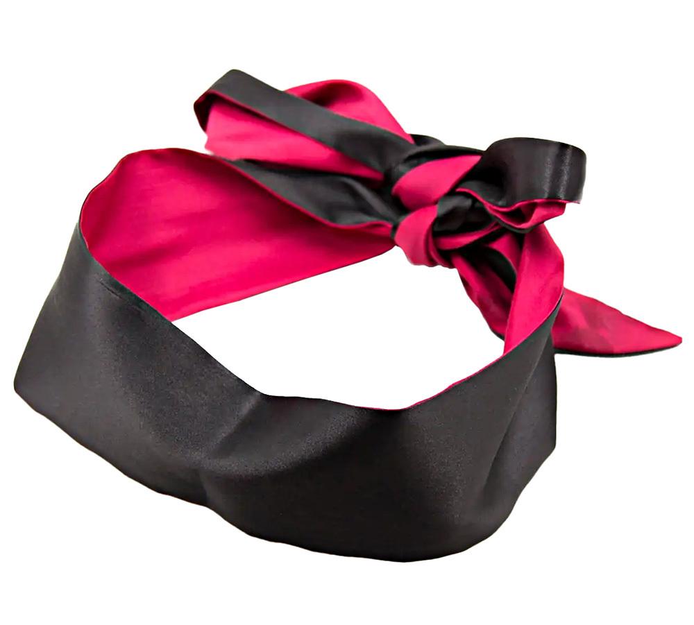 BASIC X Saténová šála na oči červená/černá