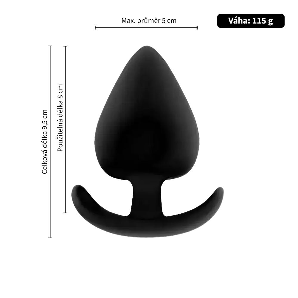 BASIC X Leonardo anální kolík vel. M černý