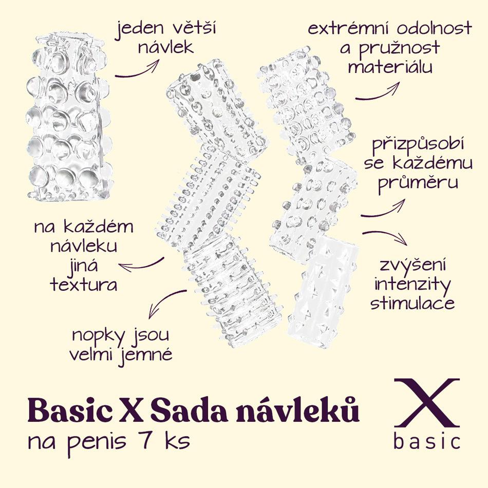 BASIC X sada návleků na penis 7 ks transparentní - Image 2