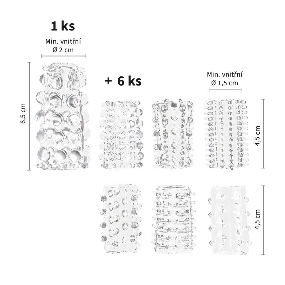 BASIC X sada návleků na penis 7 ks transparentní