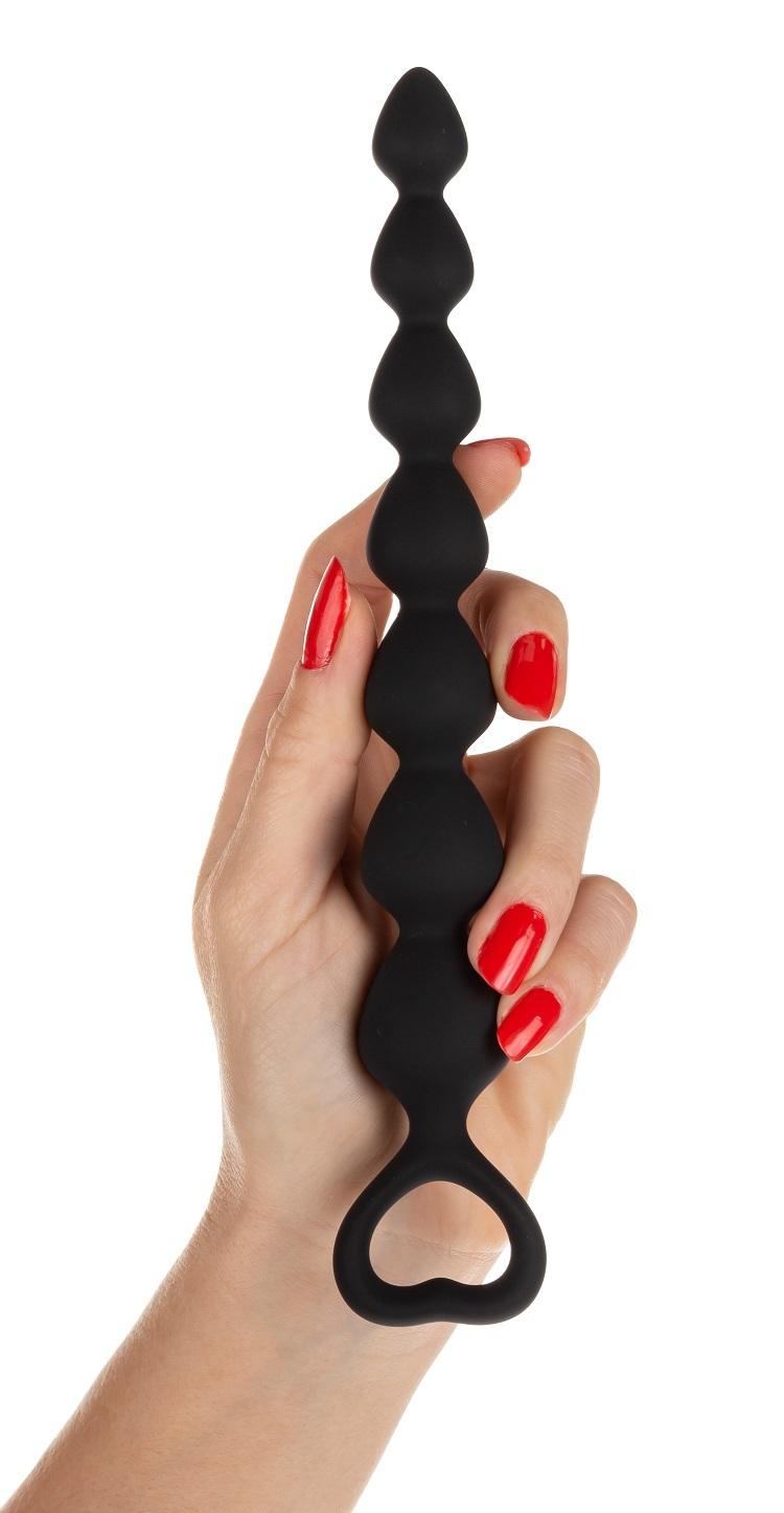 BASIC X Anální korále  vel. M černé - Obrázek 4