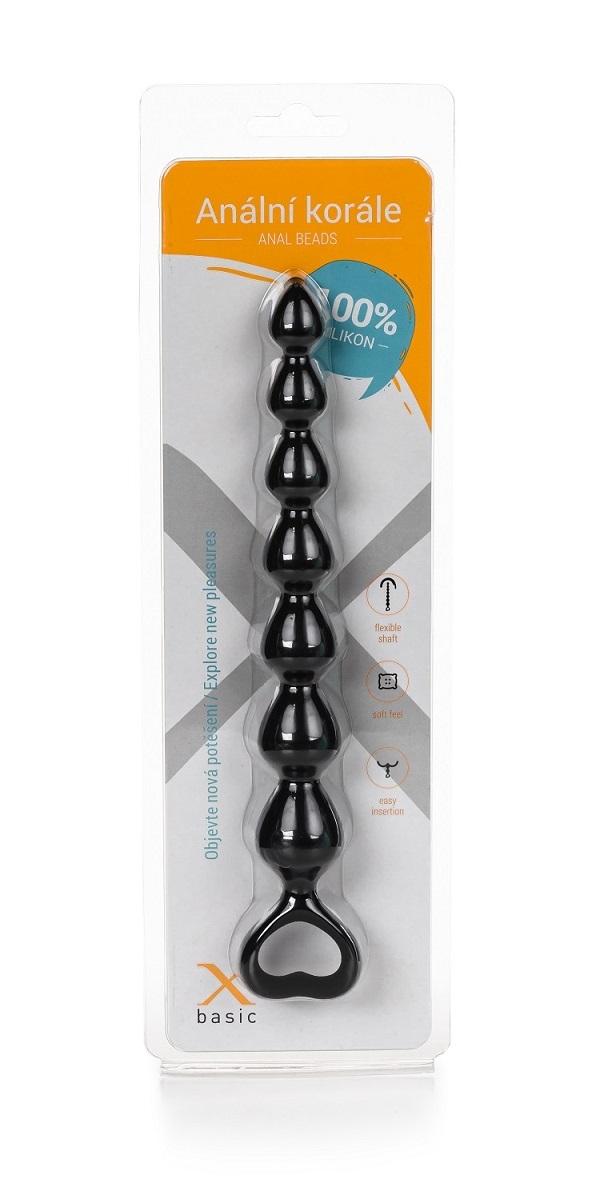 BASIC X Anální korále vel. M černé