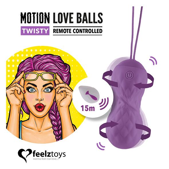 FeelzToys Motion Love Balls Twisty - vibrační vajíčko - Image 2