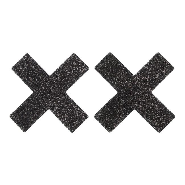 Titty Sticker Ozdoby na bradavky křížky - černé