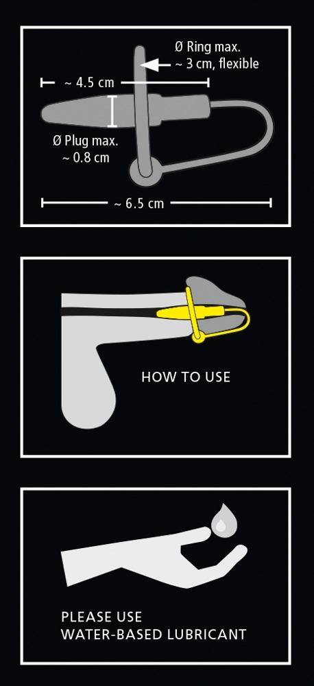 PenisPlug Glans Dilatátor se silikonovým kroužkem