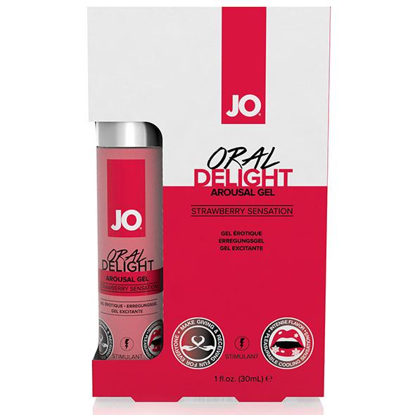 JO Oral Delight Stimulační gel - jahoda 30 ml