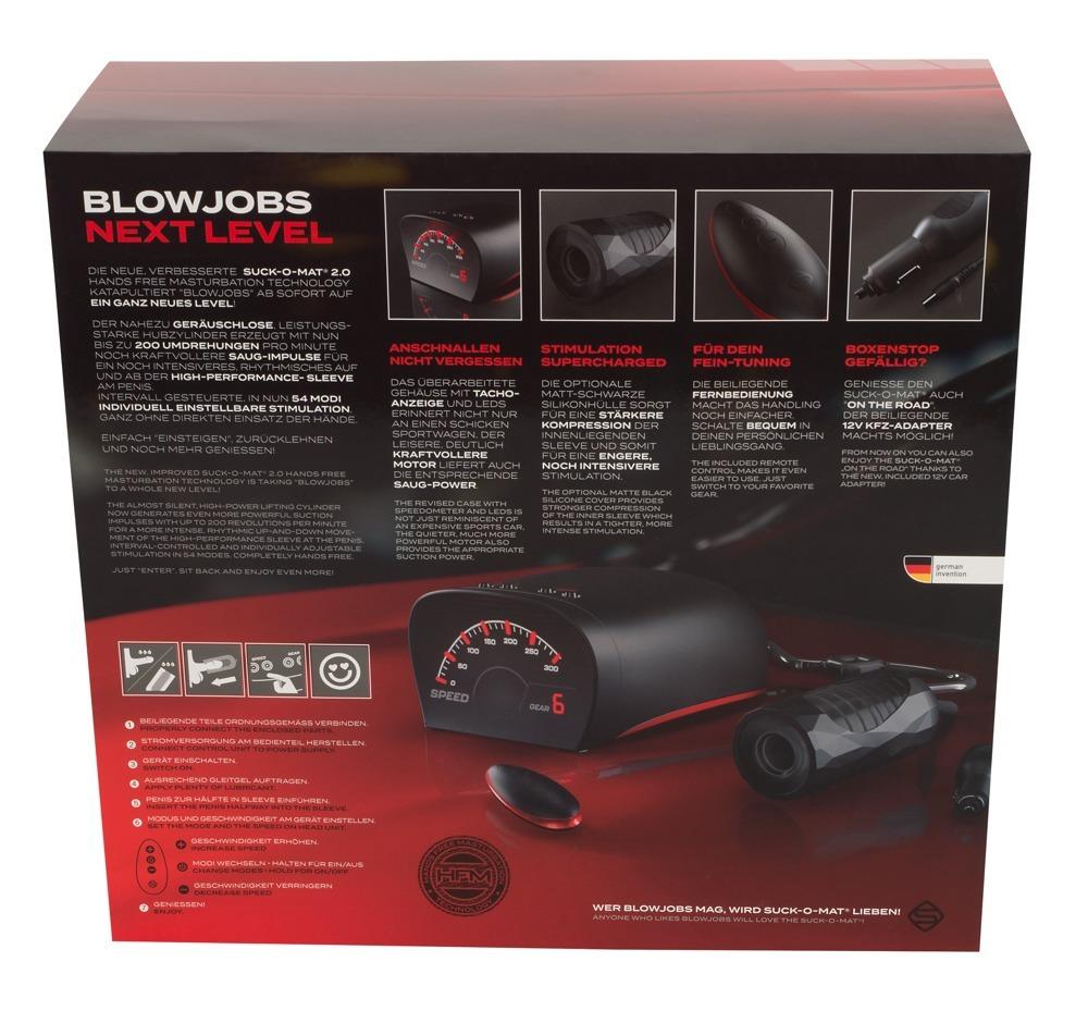 Suck-O-Mat 2.0 Vibrační masturbátor s hands-free technologií
