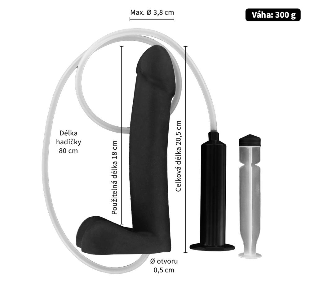 BASIC X Amadeo stříkající dildo černé