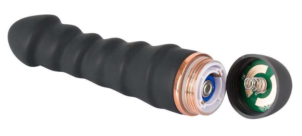 Bendy vroubkovaný vibrátor - černý - Obrázek 5