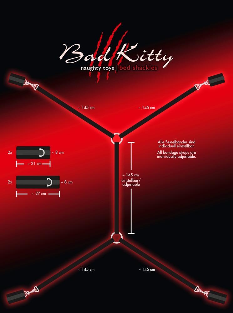 Bad Kitty Bed Shackles 4-dílná sada pout II.