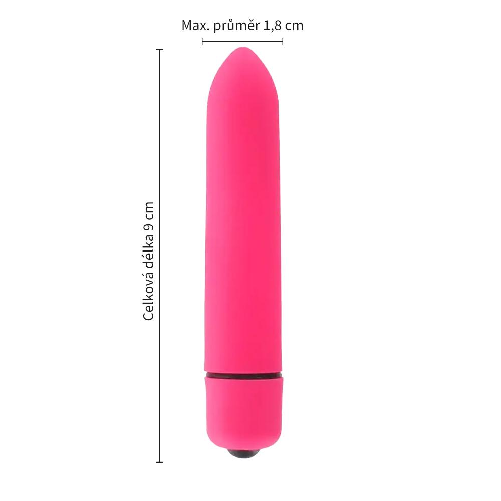BASIC X  Sharp Bullet minivibrátor růžový - Obrázek 3
