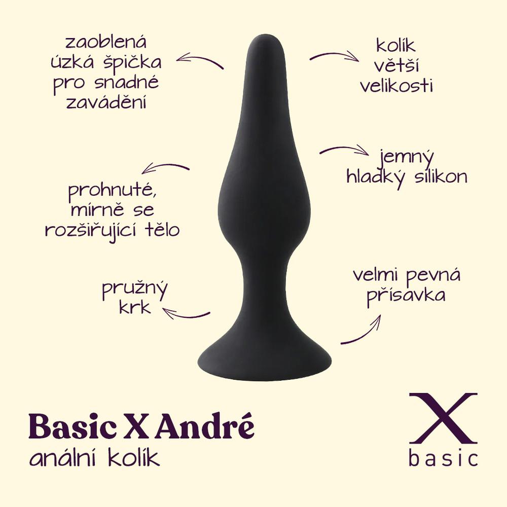BASIC X   André anální kolík  vel. L černý - Image 2