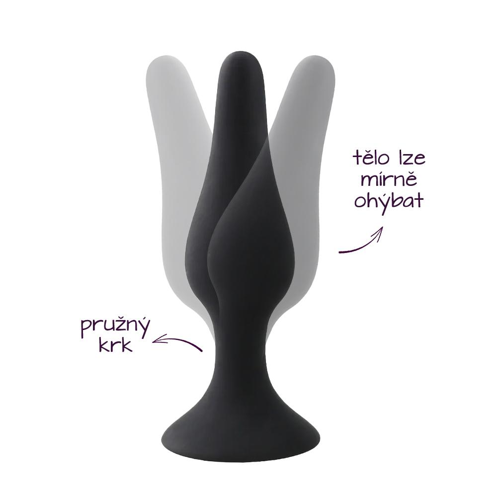 BASIC X   André anální kolík  vel. L černý - Image 4