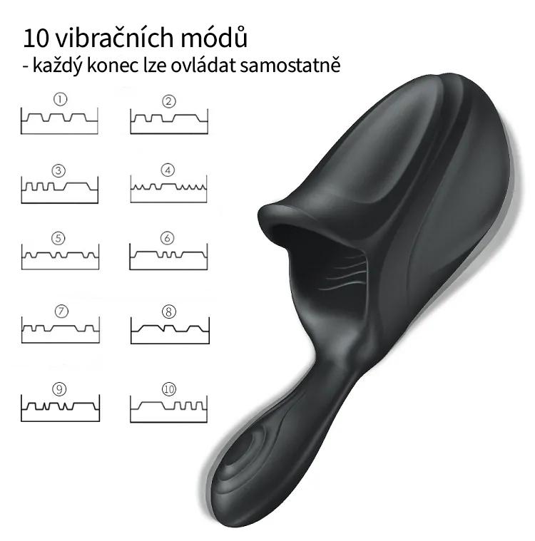 BASIC X Ernesto vibrační masturbátor s uzavřenou špičkou černý