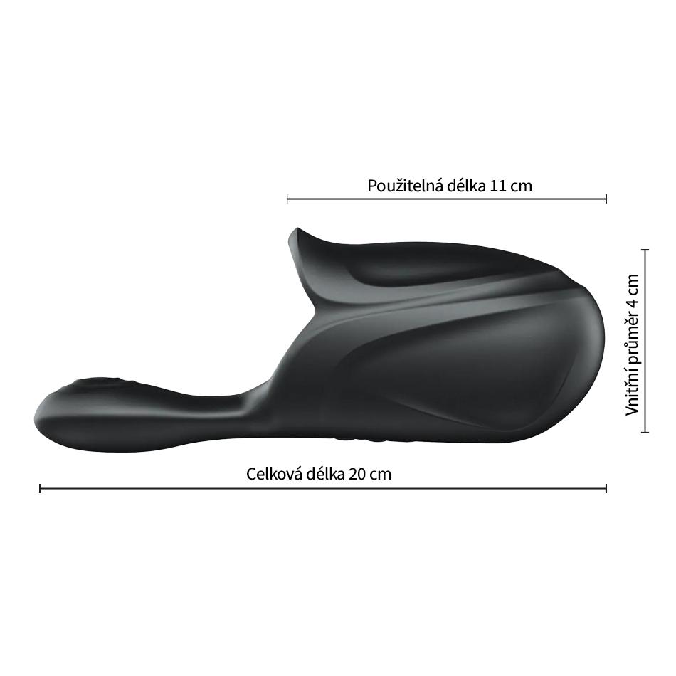 BASIC X Ernesto vibrační masturbátor s uzavřenou špičkou černý