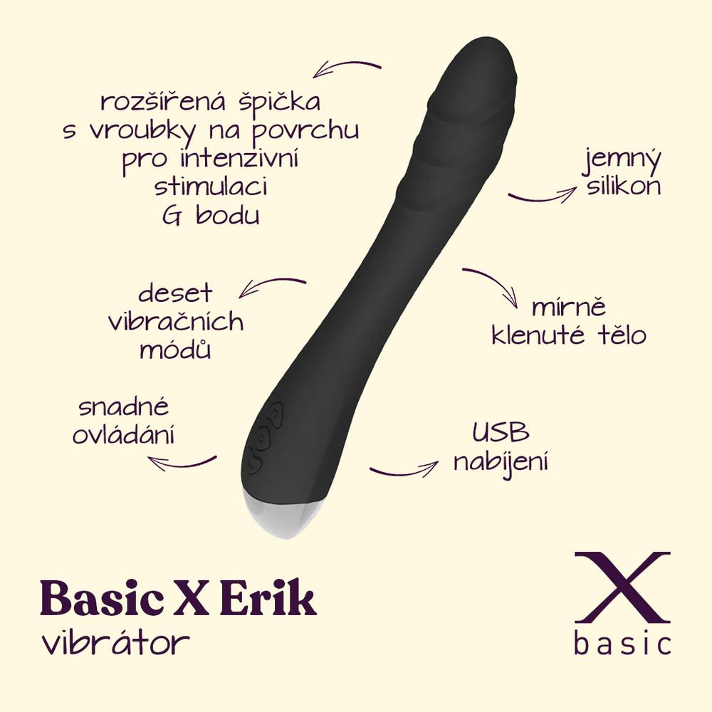 BASIC X  Erik vibrátor černý - Image 2