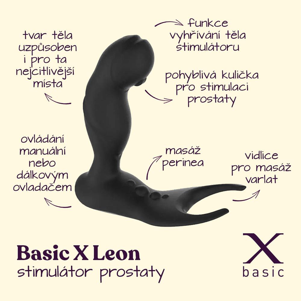 BASIC X Leon stimulátor prostaty na dálkové ovládání černý - Image 2