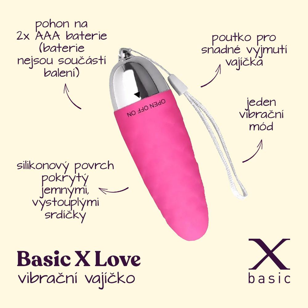BASIC X Love vibrační vajíčko růžové - Image 2