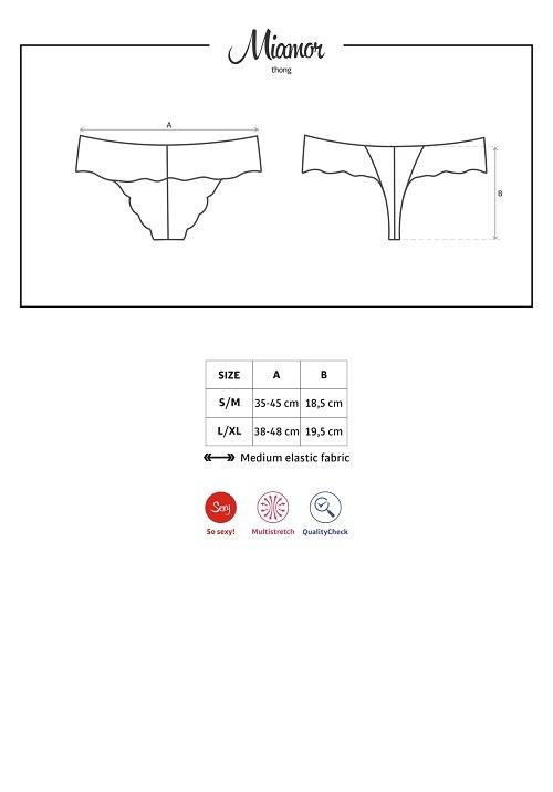 Obsessive tanga Miamor: S/M černá - Image 3