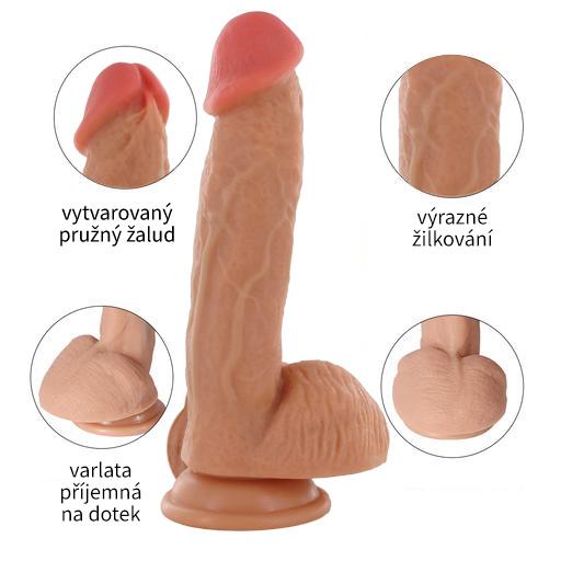 BASIC X Christian realistické dildo s přísavkou tělové - Obrázek 4