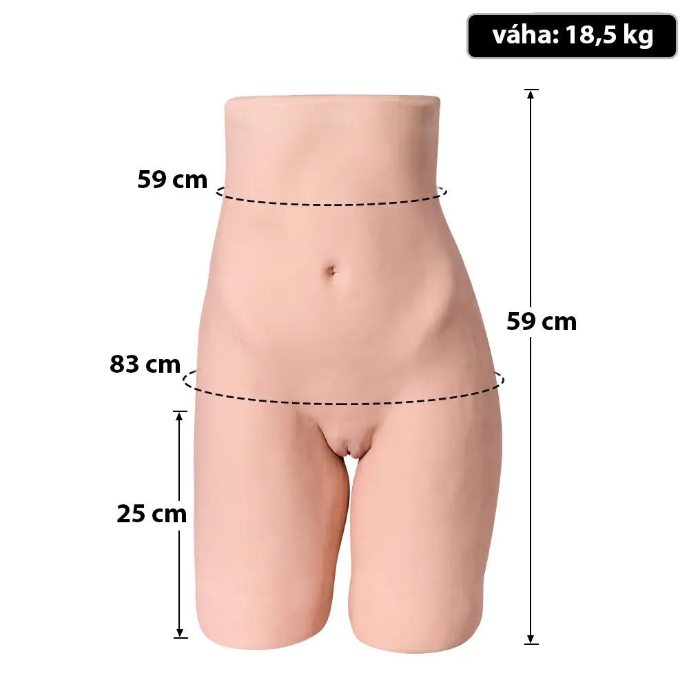 BASIC X Brenda 18.5kg nevibrační masturbátor ženské torzo