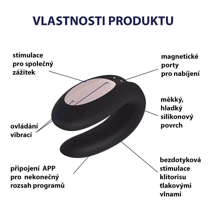 Satisfyer Double Joy párový vibrátor černý - Obrázek 7