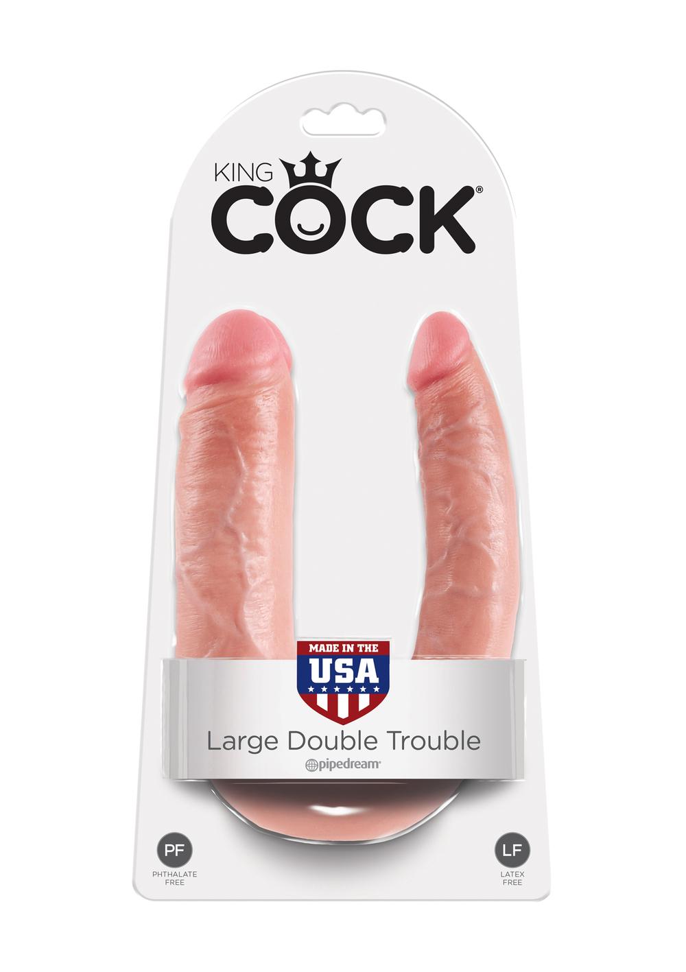 King Cock Realistické oboustranné dildo Large tělové - Image 2